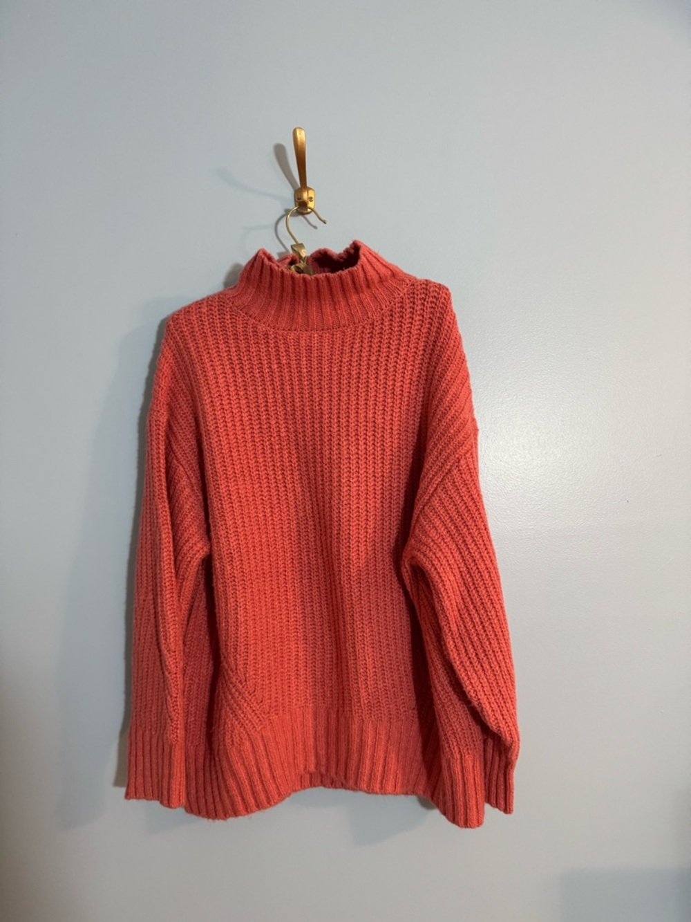 Maeve by anthropologie coral mockneck sweater size S
